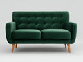 Canapé 2 places - Velours - 175 x 92 x 88 cm - Vert - Style scandinave