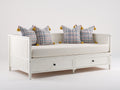 Canapé lit - Bois - 207x94x88 cm - Blanc - Style côtier structuré
