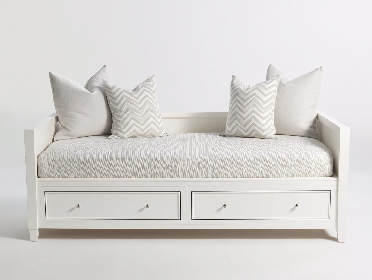 Canapé lit - Bois - 204x93x84 cm - Blanc - Style moderne minimaliste