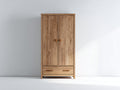 Armoire - Panneaux de bois - 90 x 50 x 183 cm - Chêne naturel - Style rustique