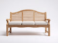 Banc de jardin - Bois-Tissu - 180 x 72 x 92 cm - Bois naturel-Blanc - Style contemporain