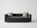 Canapé 2 places - Velours - 185 x 100 x 84 cm - Gris anthracite - Style contemporain