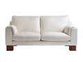 Canapé 2 places - Cuir - 178 x 96 x 91 cm - Blanc - Style contemporain