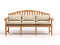 Banc de jardin - Bois-Tissu - 170 x 70 x 92 cm - Bois naturel-Crème - Style classique