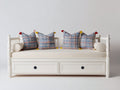 Canapé lit - Bois - 205x93x91 cm - Blanc - Style classique à montants tournés