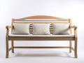 Banc de jardin - Bois-Tissu - 175 x 68 x 92 cm - Bois naturel-Crème - Style contemporain