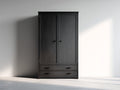 Armoire - Panneaux de bois - 96 x 49 x 188 cm - Noir - Style industriel