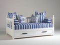 Canapé lit - Bois - 207x94x86 cm - Blanc - Style côtier contemporain